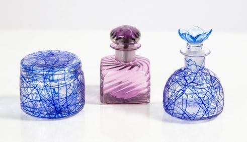 Steuben Perfumes & Covered Jar