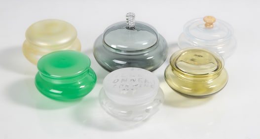 Steuben Covered Jars / Decanters