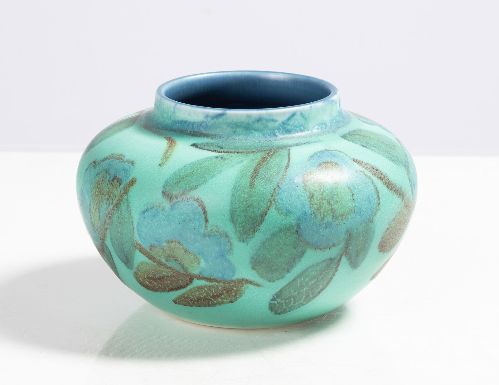 Wilhelmine Rehm (1899-1967) for Rookwood Pottery: Wilhelmine Rehm (1899-1967) for Rookwood Pottery Early 20th century. Glazed earthenware. Signed (to underside). Ht. 4 3/4 in. Dia. 7 in. Shipping Note: We provide our own in-house shipping service; se