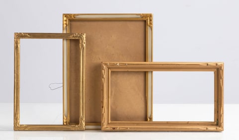 Three Arts & Crafts Period Giltwood Picture Frames
