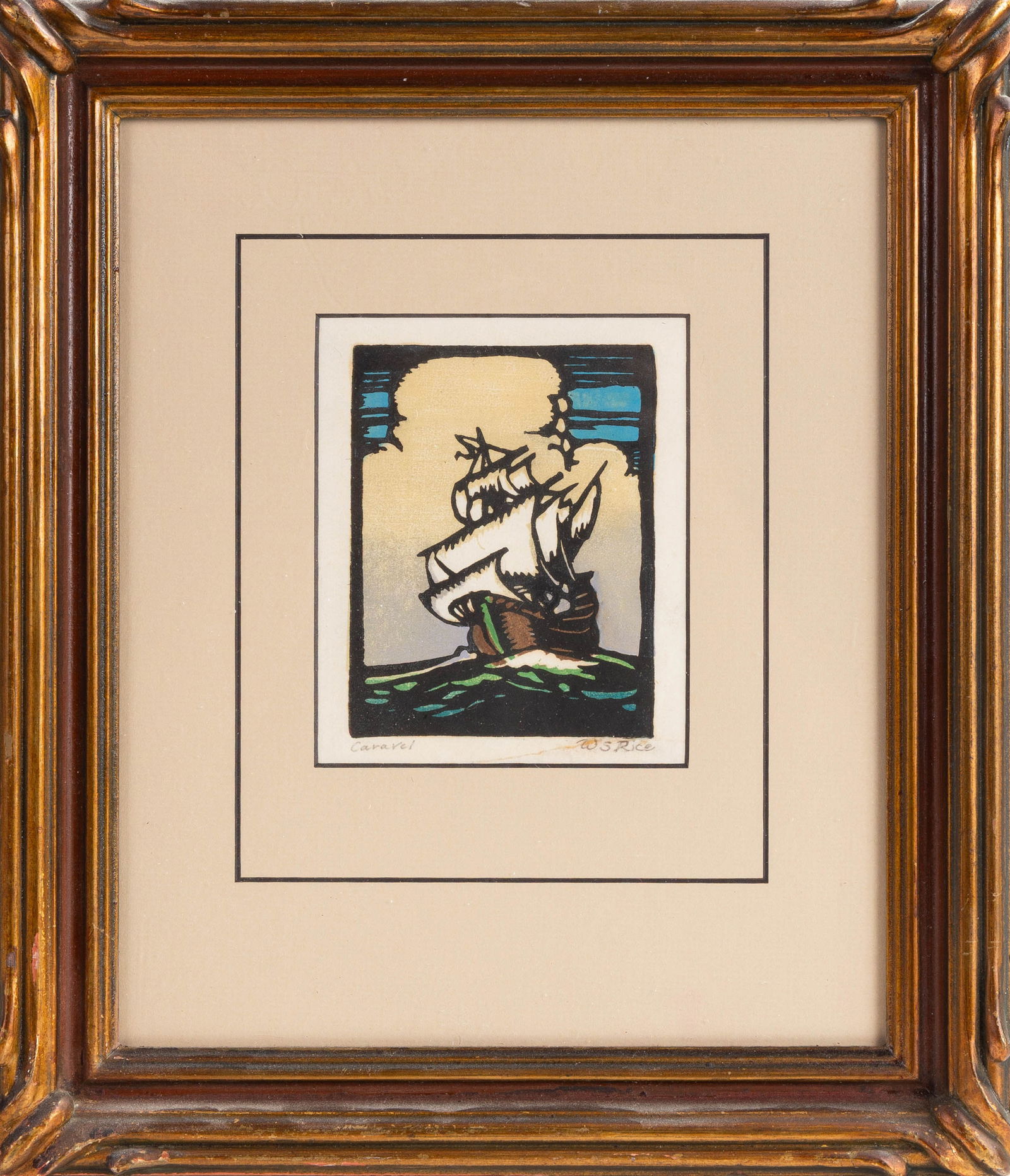 William Seltzer Rice (American, 1873-1963) "Caravel" (The Medieval Ship) (1 of 2)