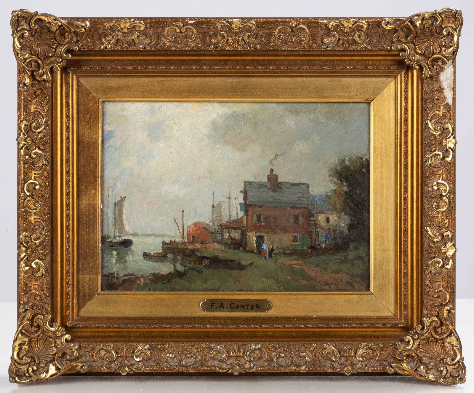Fernando A. Carter (American, 1855-1931) Harbor Scene (1 of 3)