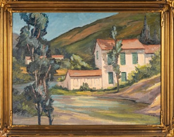 Anthony Sisti (American, 1901-1983) Tuscan Farm Scene