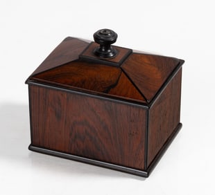 19th Century Rosewood Tea Caddy
