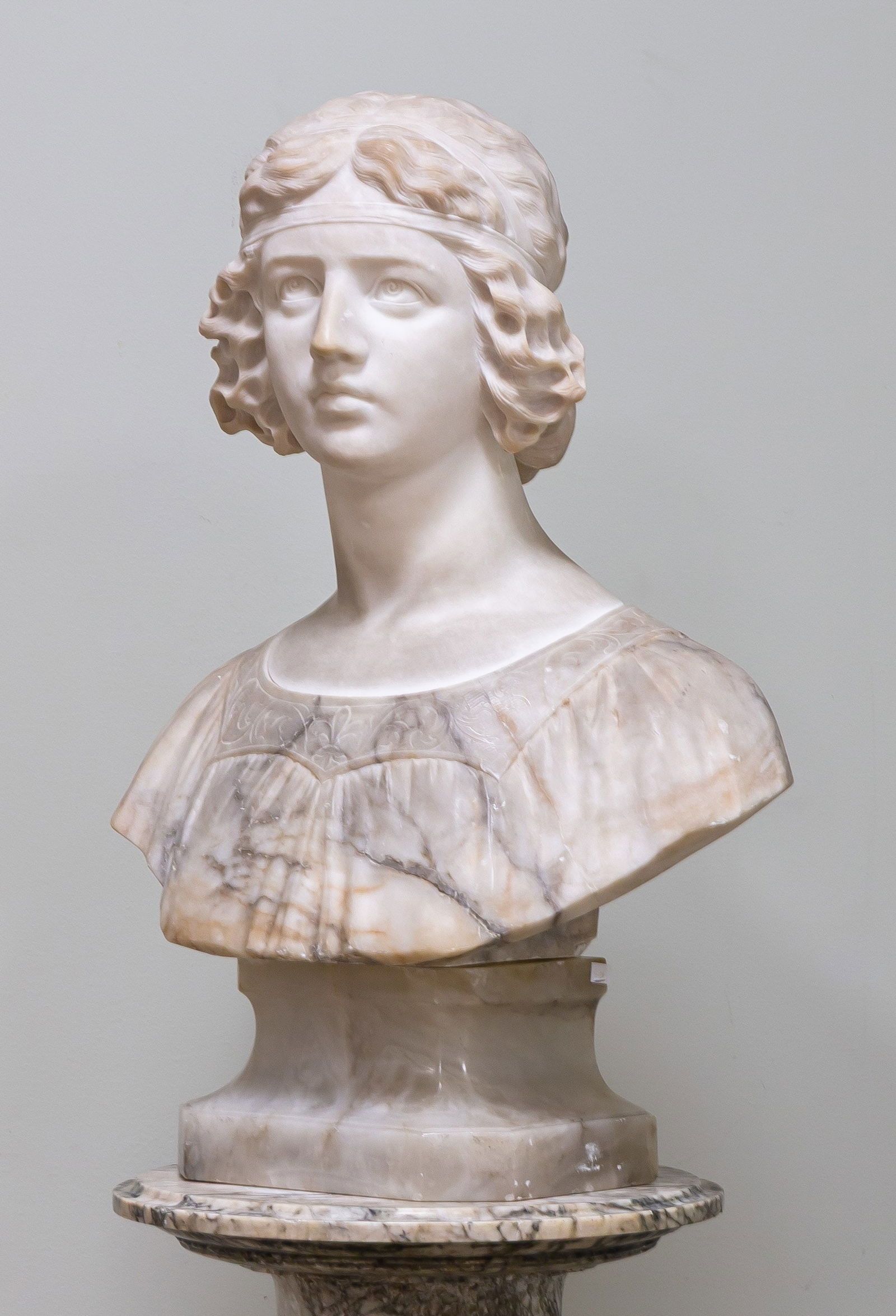 19th Century Italian Alabaster Bust of a Woman (1 of 3)