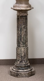A Variegated Marble Pedestal
