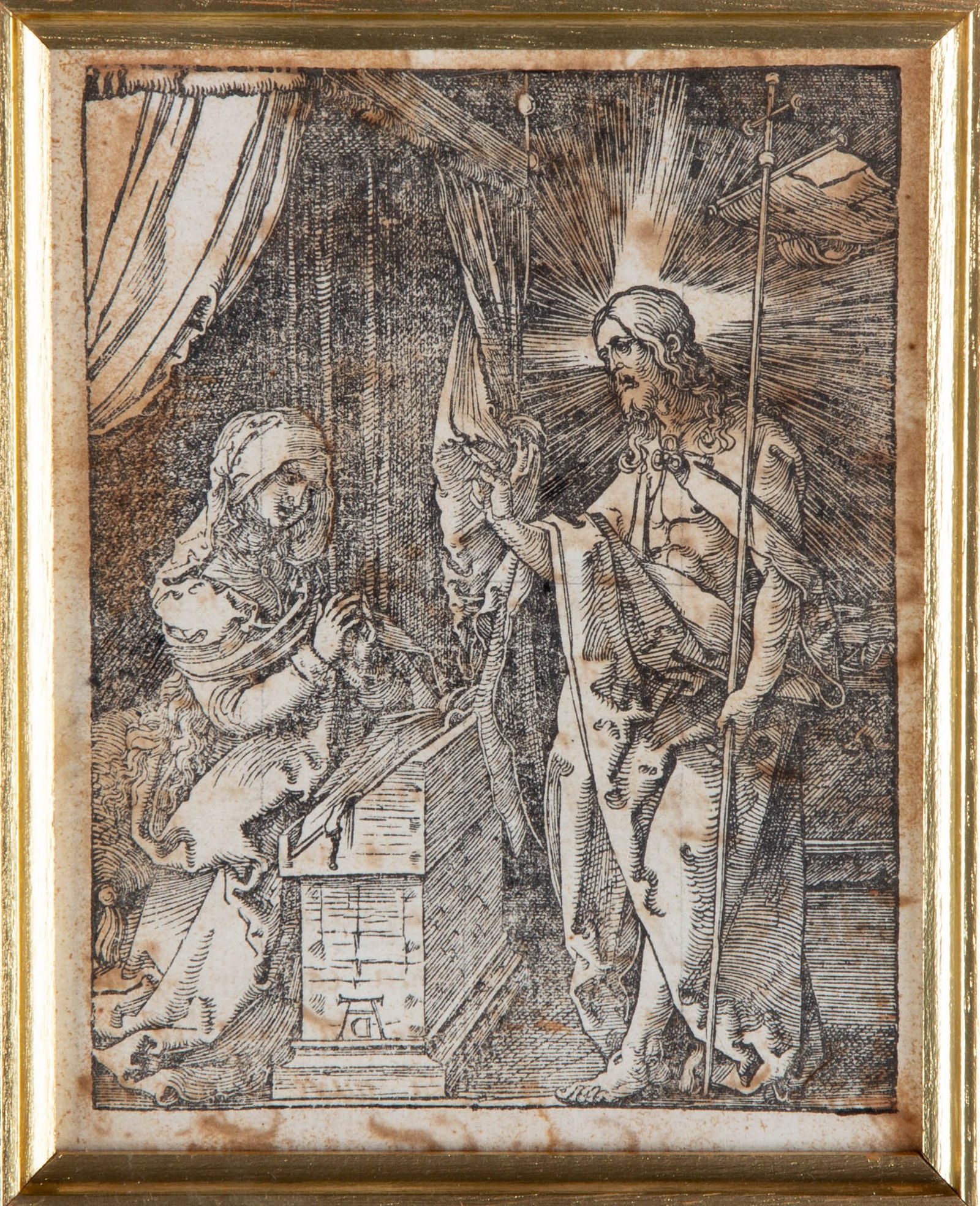 Albrecht Durer (German, 1471-1528) Engraving, Christ Appearing to His Mother (1 of 2)