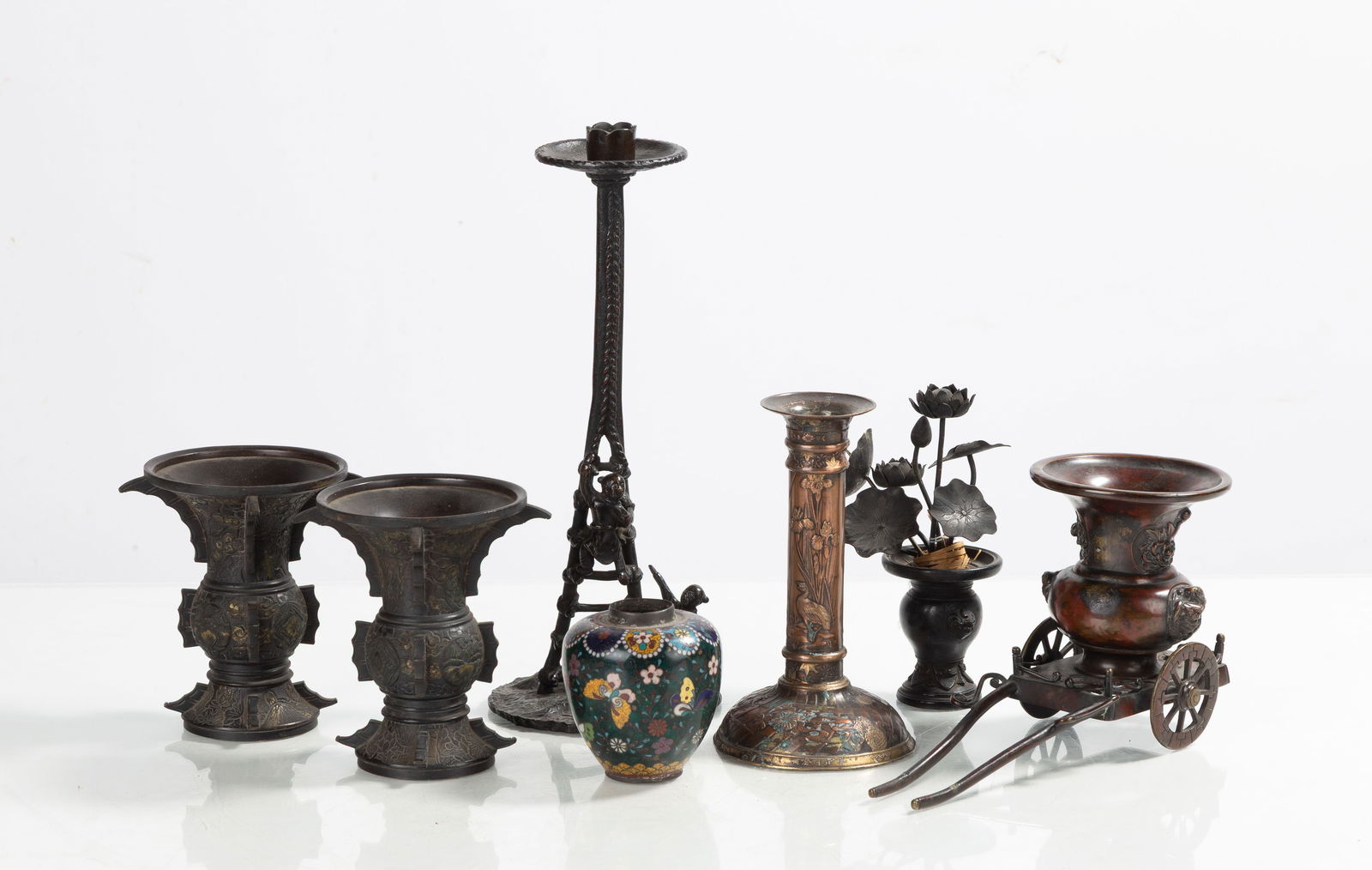 Japanese / Chinese Bronze Table Articles (1 of 3)