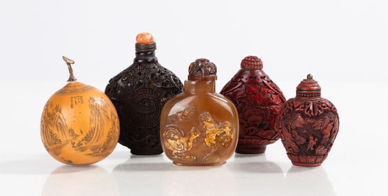 Five Snuff Bottles