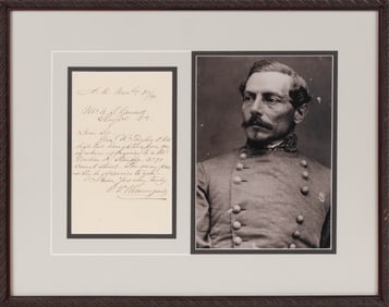 Two P. G. T. Beauregard Autographs