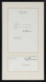 Two President Harry S. Truman Autographs