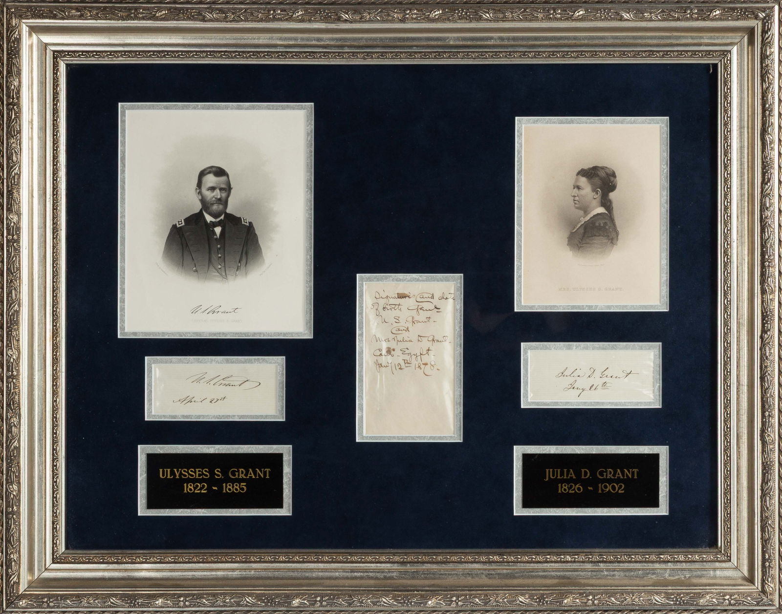 Ulysses S. Grant & Julia D. Grant Autographs (1 of 2)