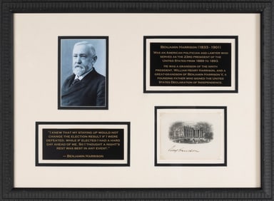 President Benjamin Harrison Autograph