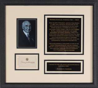 President Warren G. Harding Autograph