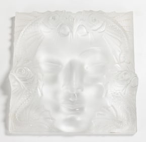 Lalique, France, “Masque de femme” Decorative Plaque