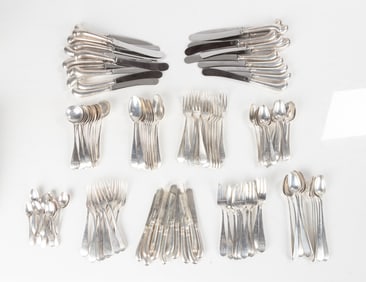English Sterling Silver Flatware Service