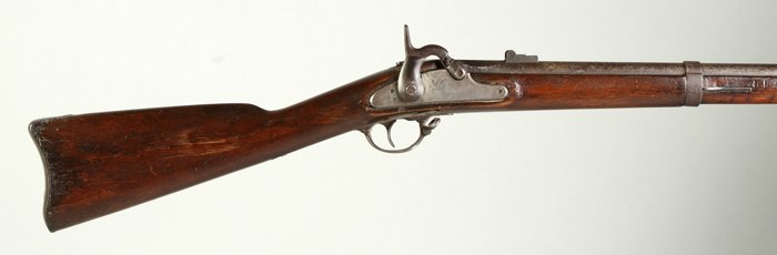US Springfield Model 1865: US Springfield Model 1865. w/original bayonet. Overall L 56" Barrel L 40".