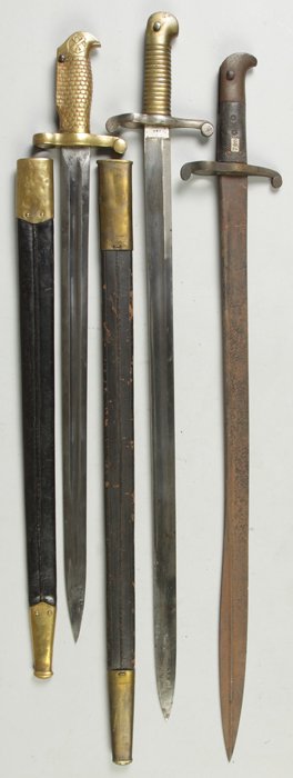 Two US Navy Swords together w/English Bayonet - 2