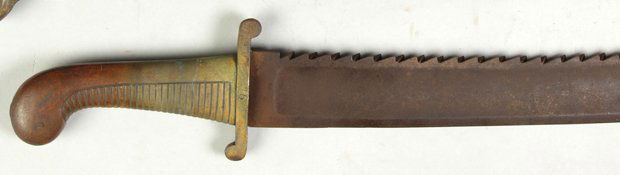 Brass & Iron Machete: Brass & Iron Machete. Blade L 19 1/2". The Rochester Historical Society.