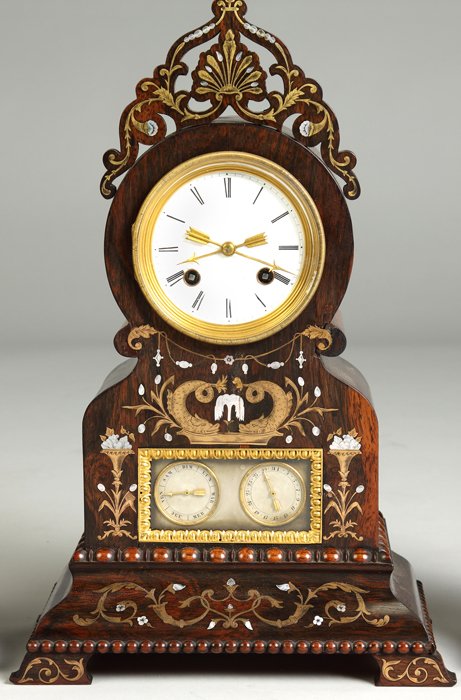 3 Piece Unusual French Clock & Garnitures - 2
