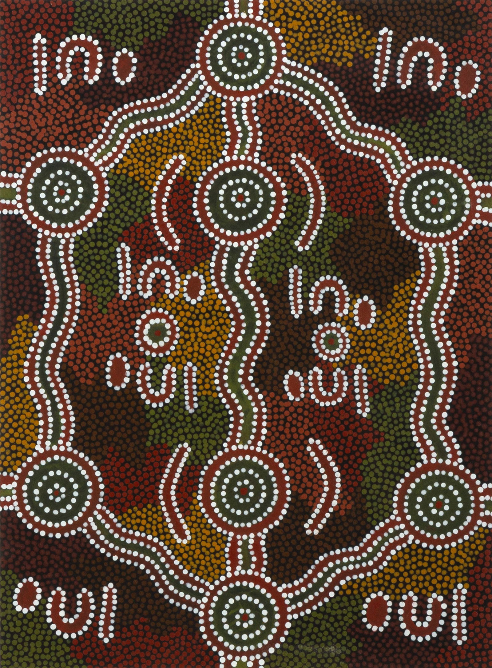 Johnny Warangkula Tjupurrula (Aranda Aboriginal, 1925-2001) "Bush Banana Dreaming" (1 of 3)