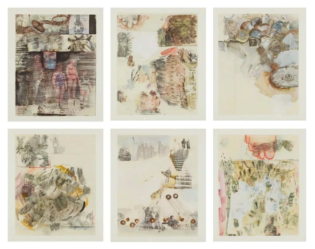 Robert Rauschenberg (American, 1925-2008) XXXIV Drawings for Dante's Inferno (1 of 6)
