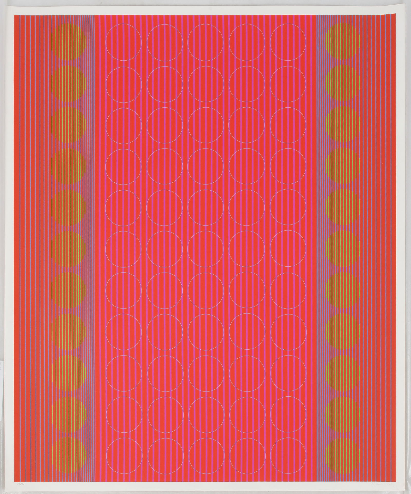 Julian Stanczak (American, 1928-2017) "Centered Rings" (1 of 1)