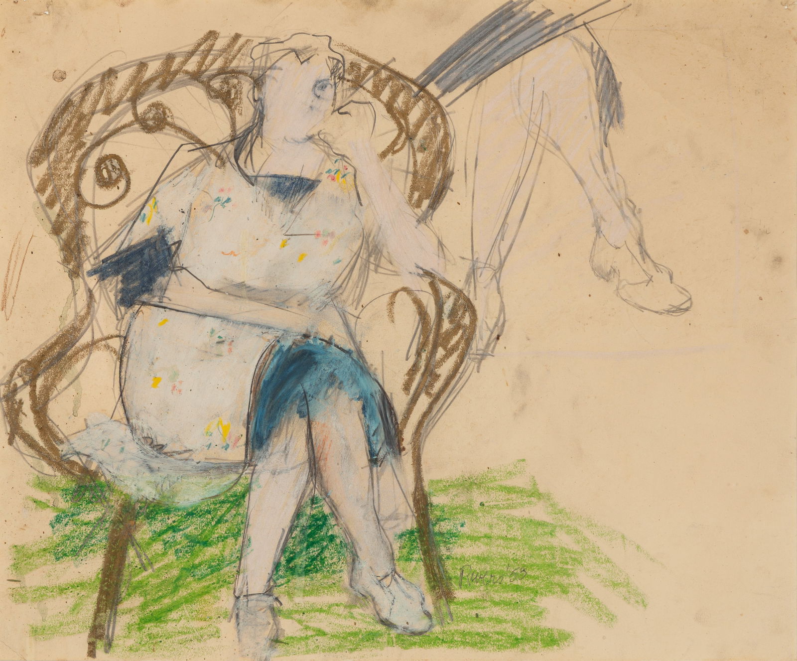 Larry Rivers (American, 1923-2002) Portrait of Berdie (1 of 4)