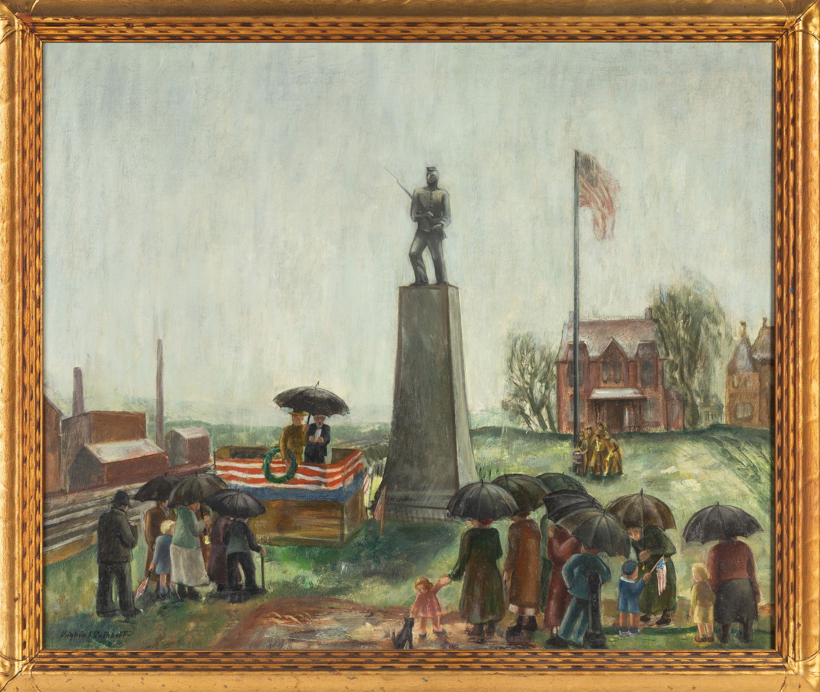 Virginia Cuthbert (American, 1908-2001): Virginia Cuthbert (American, 1908-2001) Oil on canvas. Signed 'Virginia Cuthbert' (lower left). 25 x 30 in. Shipping Note: We provide our own in-house shipping service; separate from LiveAuctioneers.