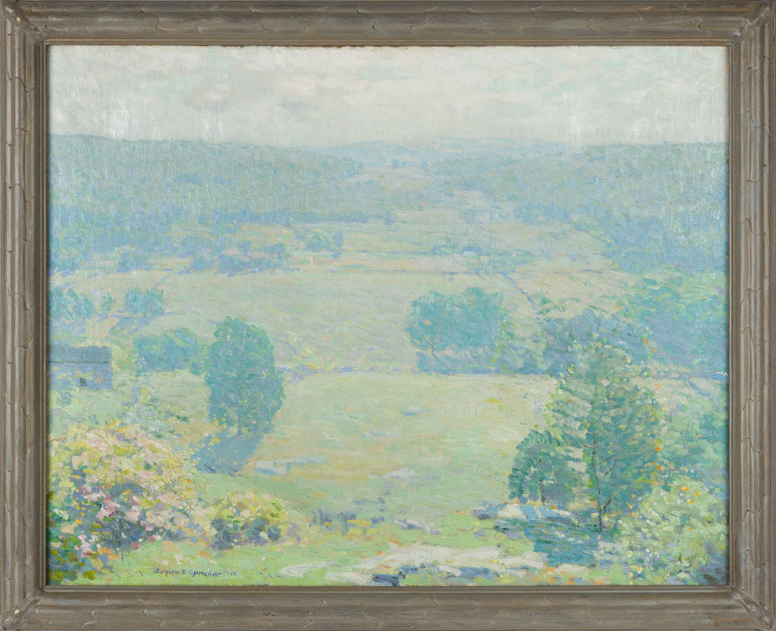 Eugene E. Speicher NA (American, 1883-1962) Spring Landscape: Eugene E. Speicher NA (American, 1883-1962) Spring Landscape 1912. Oil on canvas. Signed 'Eugene E. Speicher' (lower left). 28 x 34 in. Private collection, Buffalo, New York. Shipping Note: We provide