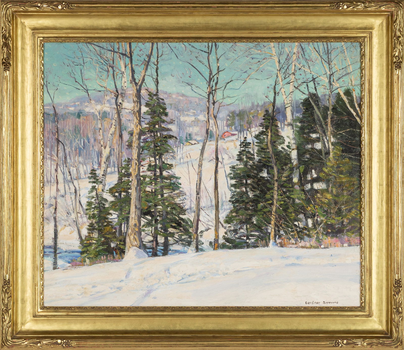 George Gardner Symons (American, 1861-1930) Impressionist Winter Landscape (1 of 6)
