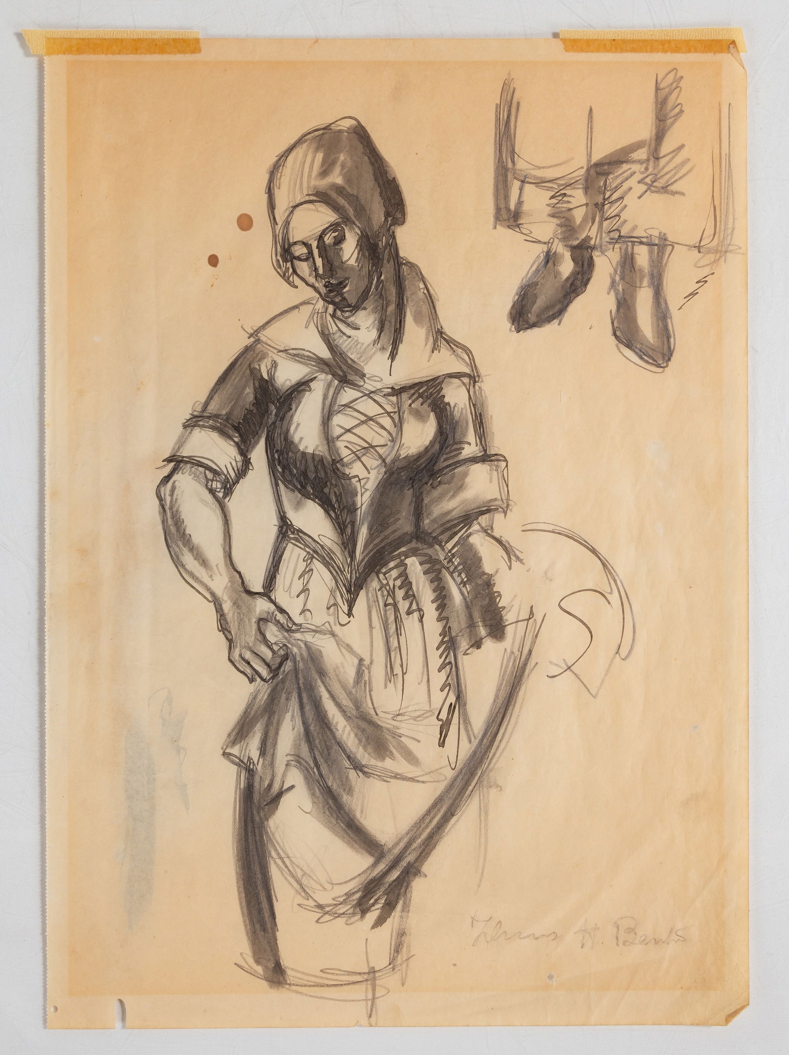 Michael Burton Mazur (American, 1935-2009) "Mr. S at the Table" (from Images from a Locked Ward) (1 of 4)