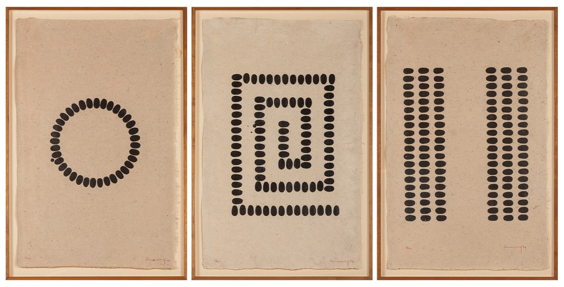 Richard Long (British, b. 1945) "3 Thumbprints" (1 of 4)