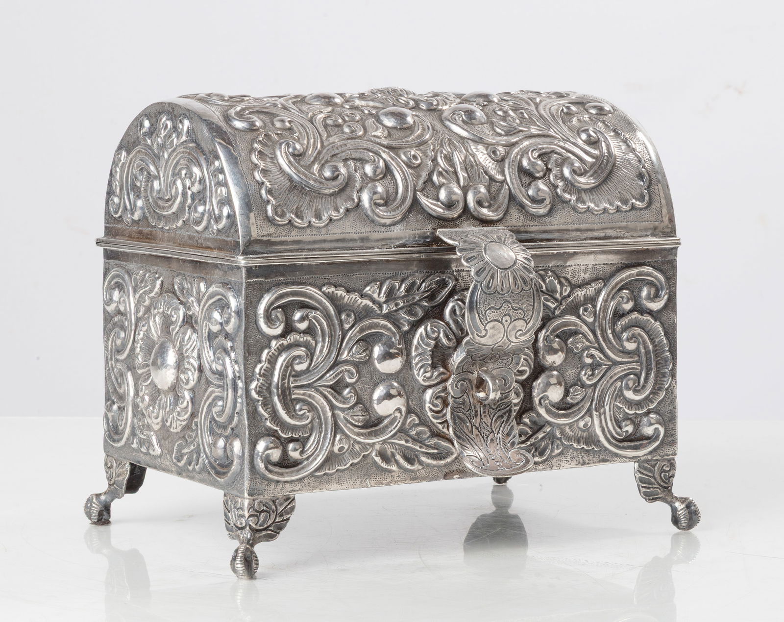 Peruvian Sterling Silver Casket - 3