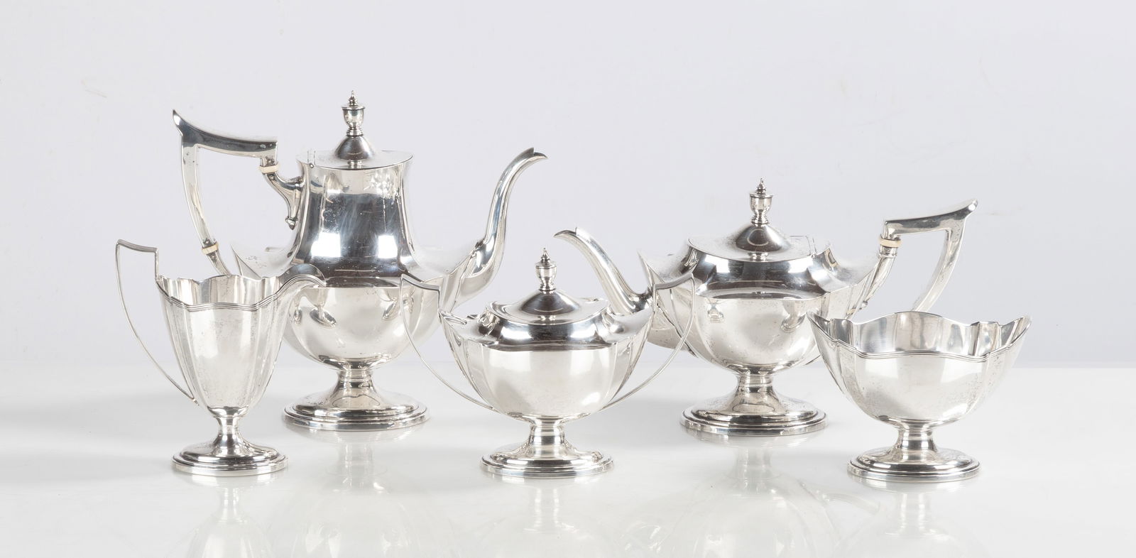 Gorham Plymouth Sterling Silver Coffee & Tea Set (1 of 2)