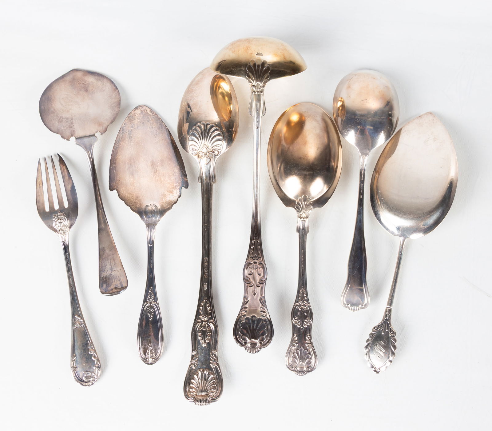 Sterling Silver Serving Pieces, including King's Pattern - 2