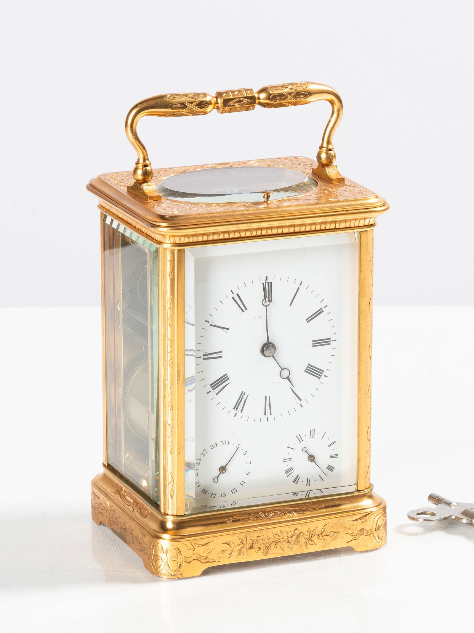 French Engraved Grande-Sonnerie Carriage Clock (1 of 4)