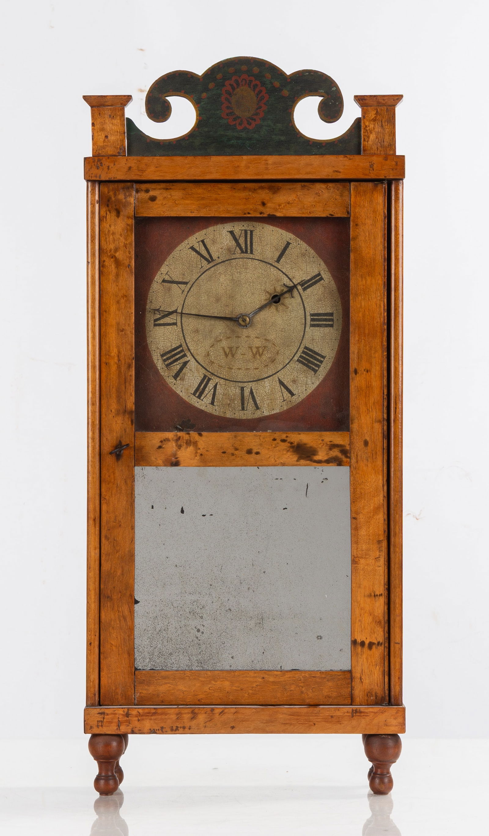 Rare Miniature Iron Plate Shelf Clock (1 of 2)