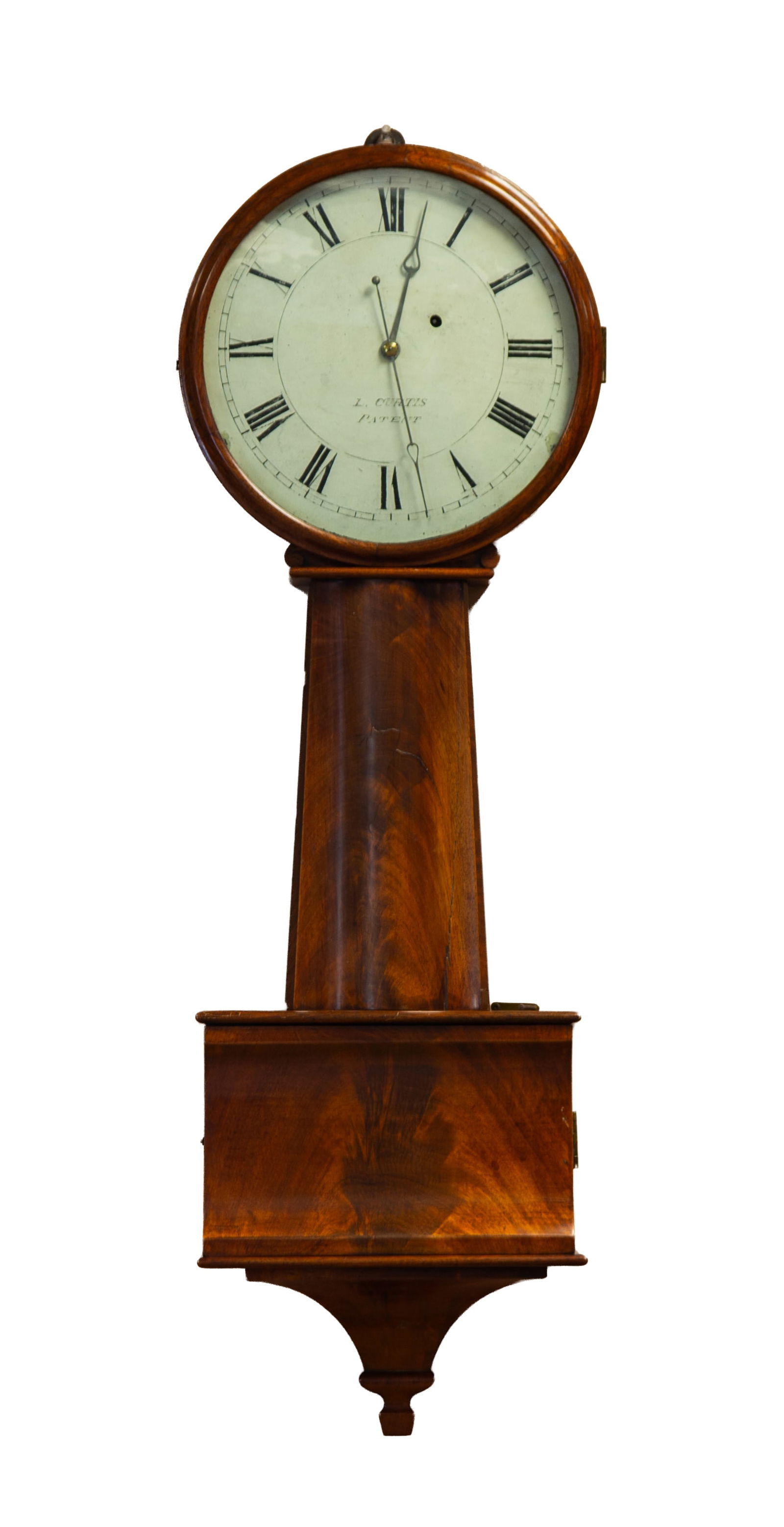 Lemuel Curtis Mahogany Federal Banjo Clock (1 of 1)