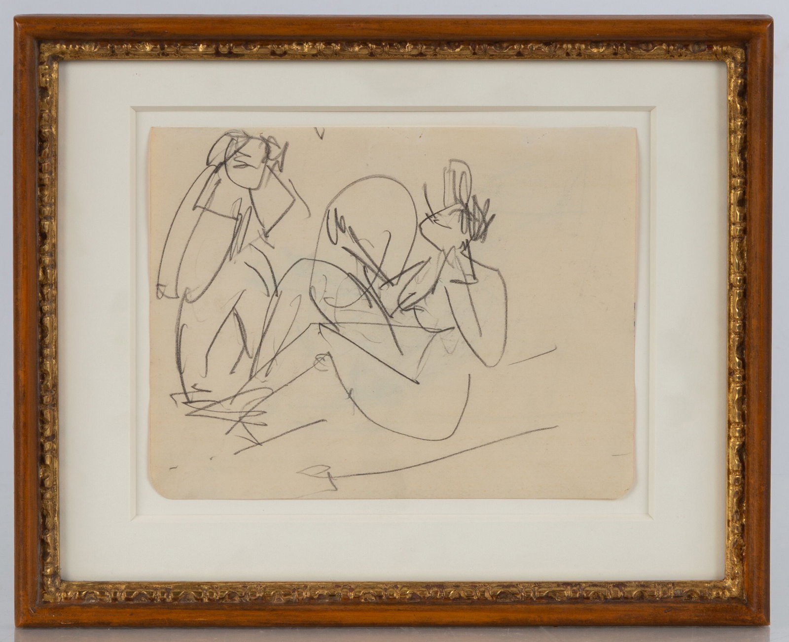 Ernst Ludwig Kirchner (German, 1880-1938) Drawing: Ernst Ludwig Kirchner (German, 1880-1938) Drawing Charcoal on paper. 6 1/4 x 8 1/8 in. Shipping Note: We provide our own in-house shipping service; separate from LiveAuctioneers. We can also help coor
