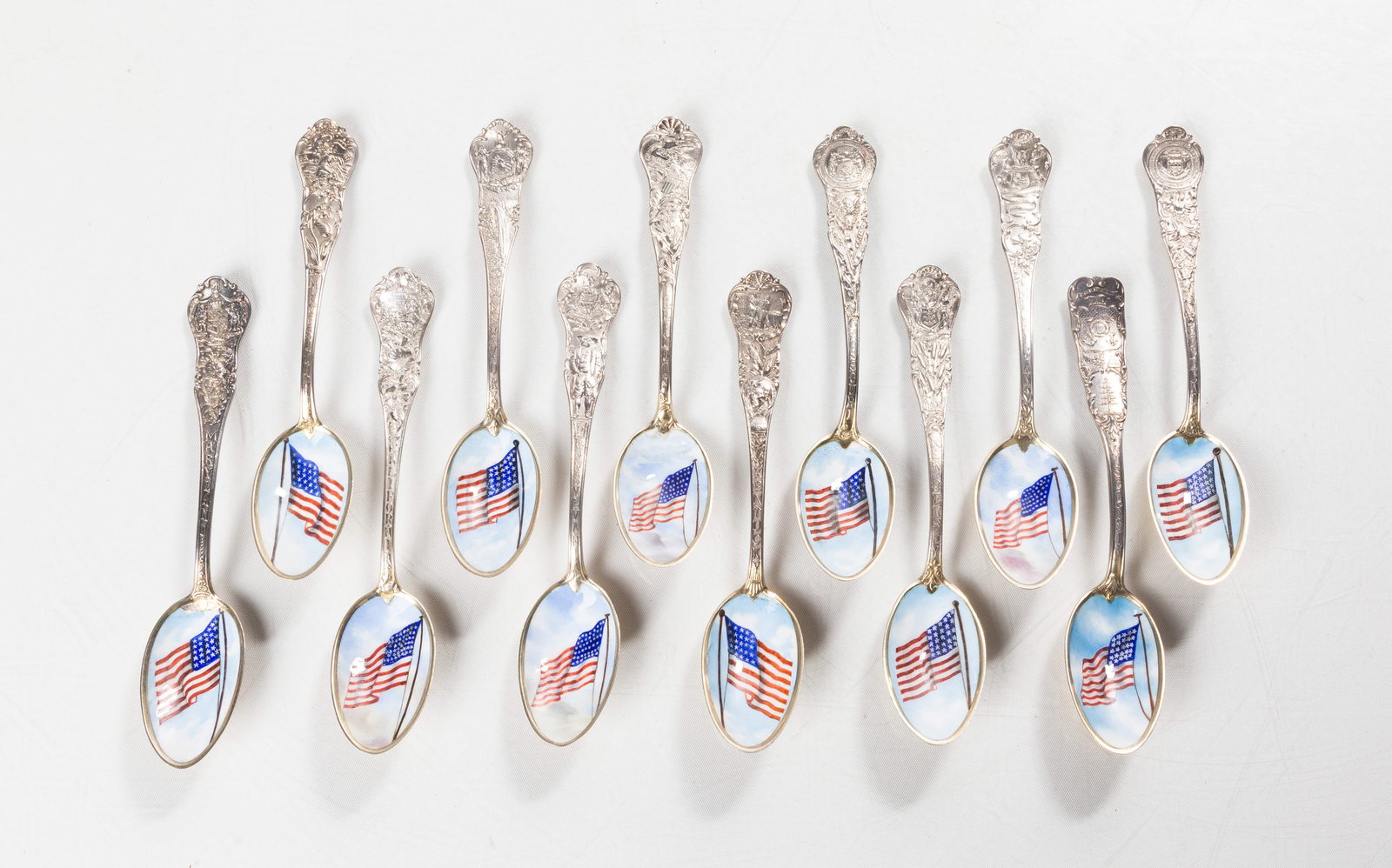 Gorham Sterling Silver American Flag Novelty Spoons (1 of 2)