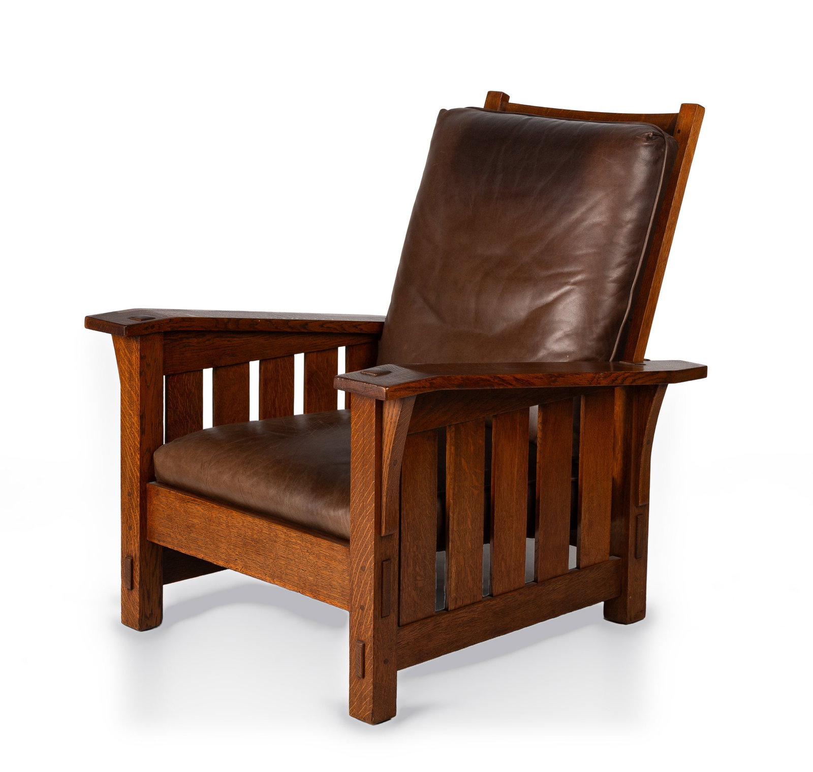 Gustav Stickley, A Drop-Arm Morris Chair, Model No. 369 (1 of 4)