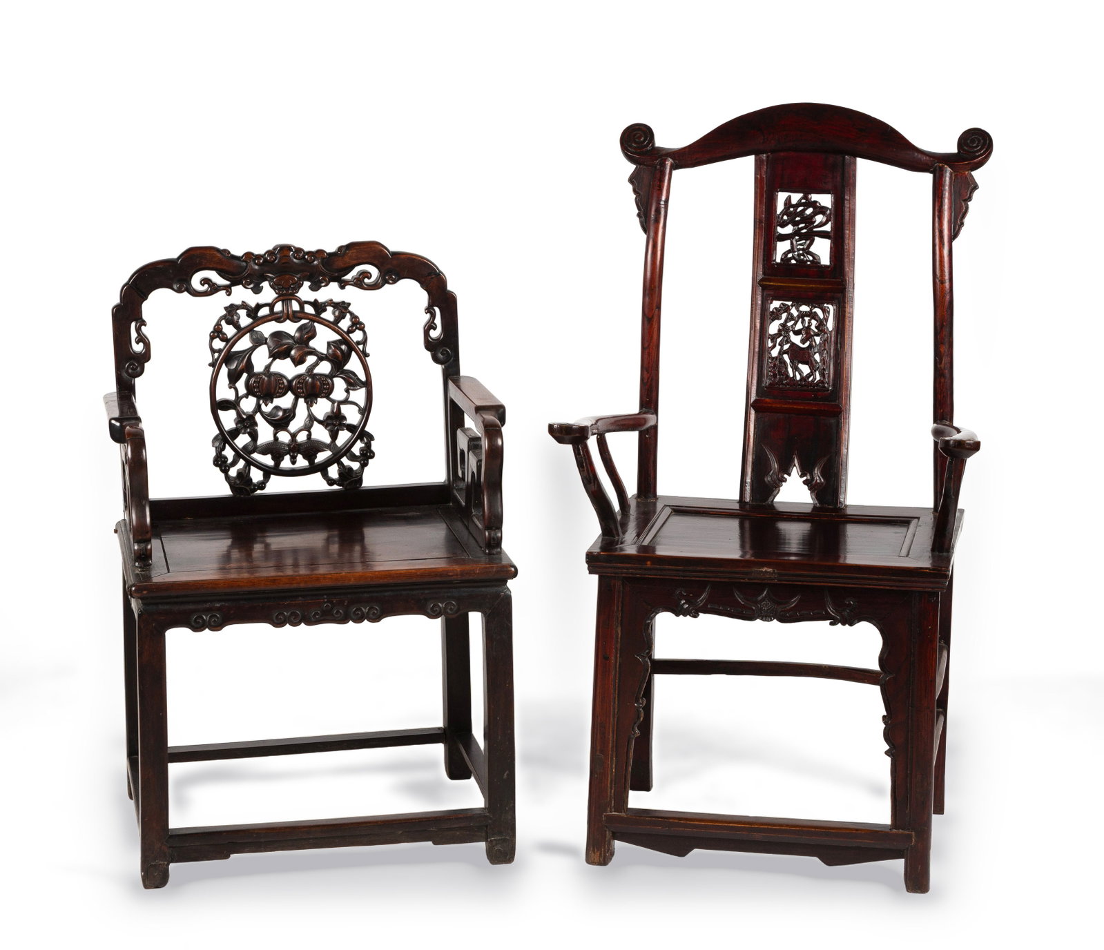 Two Chinese Hardwood Armchairs (1 of 4)