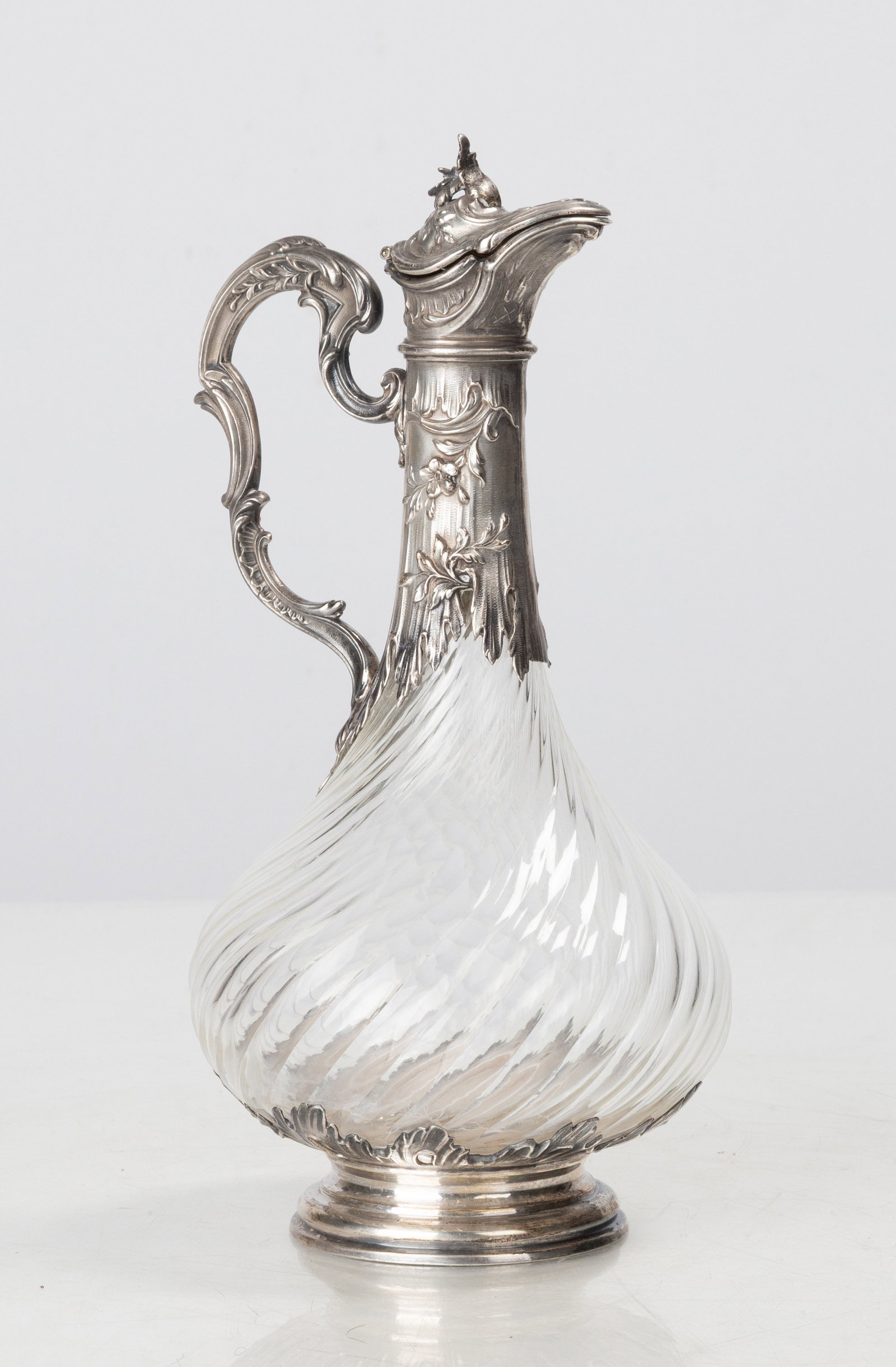 French Crystal & Sterling Silver Claret Jug (1 of 6)