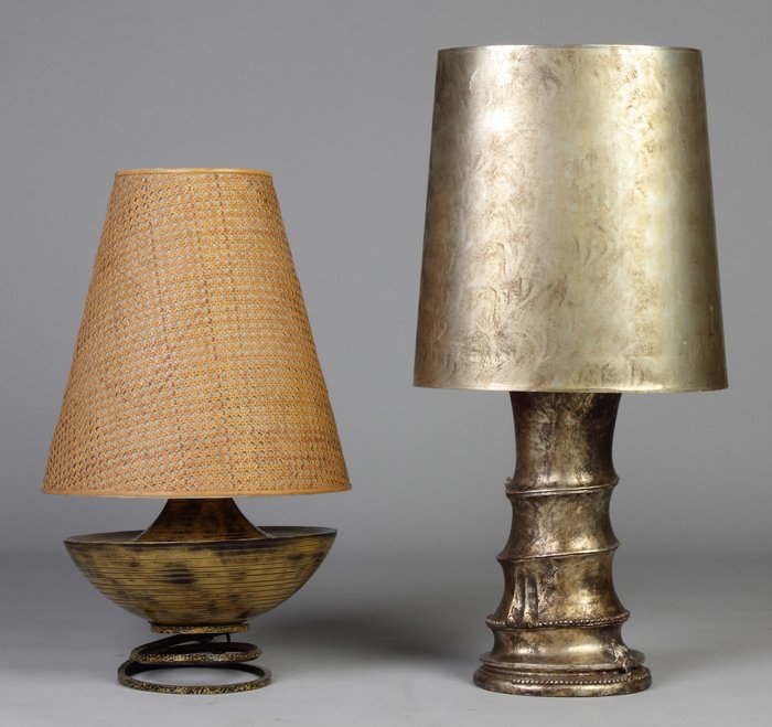 Two James Mont Lamps: Two James Mont Lamps. 20th cent. The Levine Collection. Ht. 28"