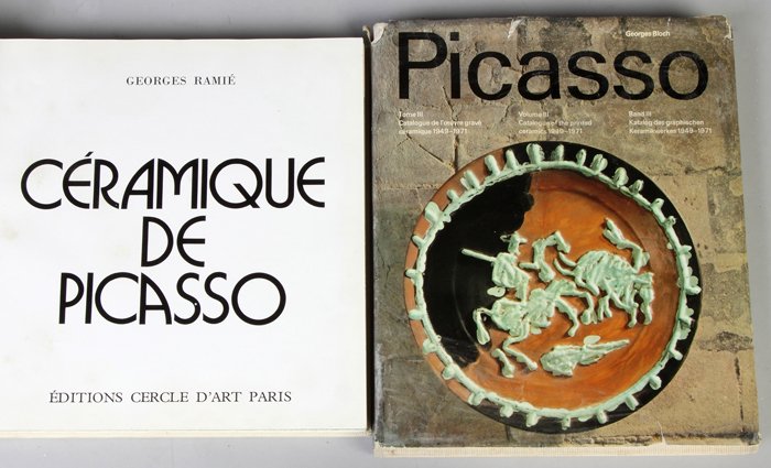 Two Books on Pablo Picasso's Ceramics: Two Books on Pablo Picasso's Ceramics. “Ceramique de Picasso” by Georges Ramie; Pub Editions Circle D’Art Paris, 1974. "Pablo Picasso, Tome III" by Georges Bloch; Catalogue de L’oeuvre Grave C