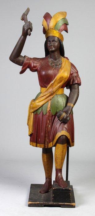 Cigar Store Indian: Cigar Store Indian. 19th cent. Featured in "Treasury of American Design" by Clarence P. Hornung; Image #140 & #153. According to the National Gallery, the image was a watercolor rendering in 1935, for