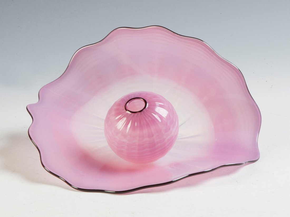 Dale Chihuly (American, born 1941) Seaform Pair: Dale Chihuly (American, born 1941) Seaform Pair.Sgn. Chihuly. W 9" D 8 1/2" Richard Bright and Kyle Goodman Collection, Corning, NY.