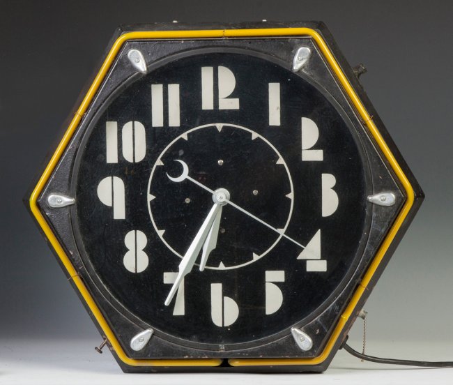 Vintage Neon Electric Clock