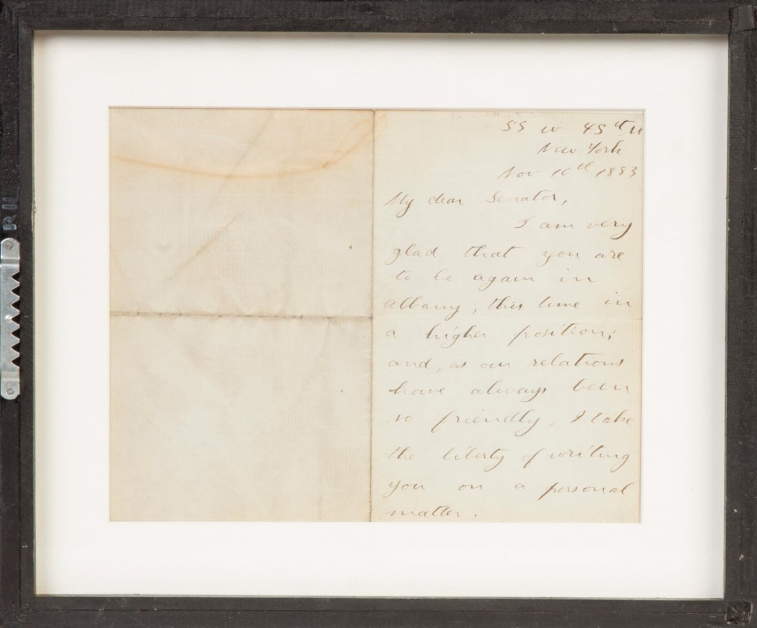 Theodore Roosevelt Letter: Theodore Roosevelt Letter. 9" x 7". The Rochester Historical Society, Rochester, NY.